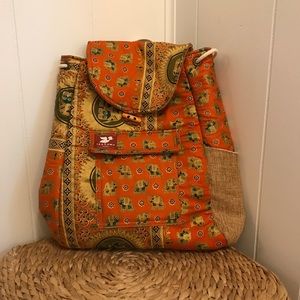 Taaluma Tote Elephant Fabric NWOT